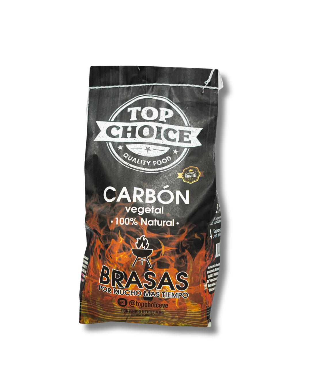 Saco Grande de Carbón 15 Kg – Top Choice