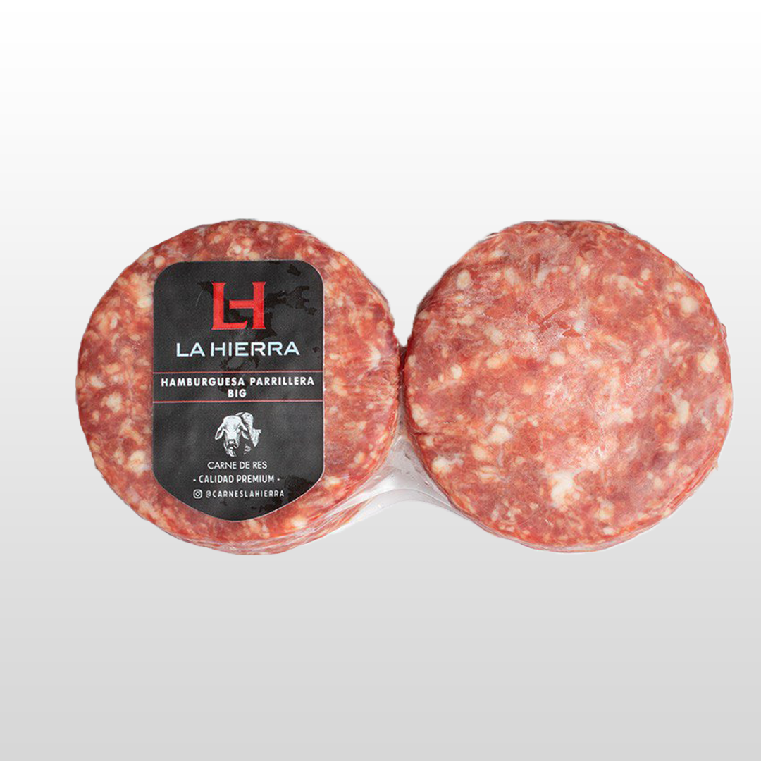 Carne de Hamburguesa Big de Res (Paquete de 180 grs / 4 unidades)